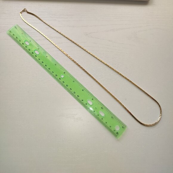 Long Golden Chain Triangles Unmarked Vintage Boho Bohemian - Picture 2 of 7